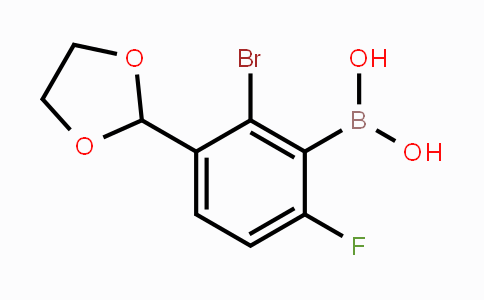 2-Bromo-3-(1,3-dioxolan-2-yl)-6-fluorophenylboronic acid