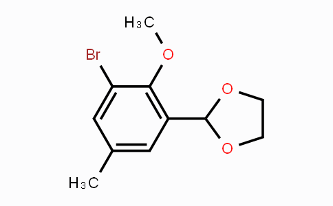 CAS No. 2221812-25-3, 2-(3-Bromo-2-methoxy-5-methylphenyl)-1,3-dioxolane