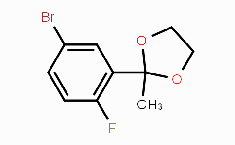 CAS No. 1555385-37-9, 2-(5-Bromo-2-fluorophenyl)-2-methyl-1,3-dioxolane
