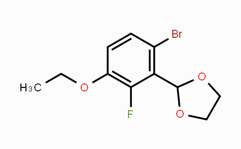 CAS No. 1383469-34-8, 2-(2-Bromo-6-fluoro-5-ethoxyphenyl)-1,3-dioxolane