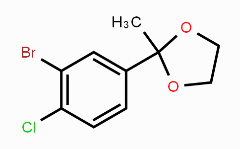 CAS No. 2221812-04-8, 2-(3-Bromo-4-chlorophenyl)-2-methyl-1,3-dioxolane