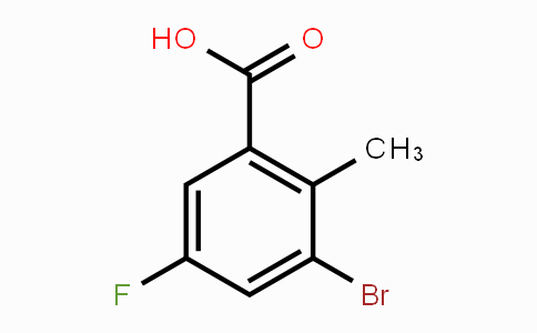 CAS No. 1187318-52-0, 3-Bromo-5-fluoro-2-methylbenzoic acid