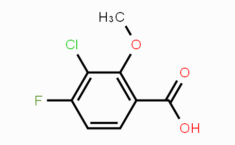 CAS No. 1782833-93-5, 3-Chloro-4-fluoro-2-methoxybenzoic acid
