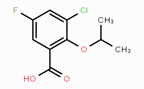 CAS No. 1782642-42-5, 3-Chloro-5-fluoro-2-(propan-2-yloxy)benzoic acid