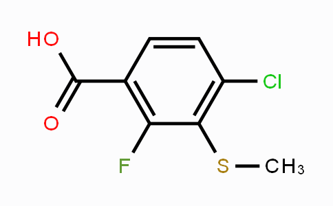 CAS No. 159329-16-5, 4-Chloro-2-fluoro-3-(methylthio)benzoic acid