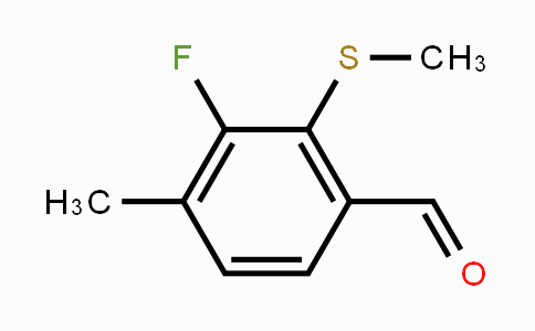 CAS No. 2092780-89-5, 3-Fluoro-4-methyl-2-(methylthio)benzaldehyde