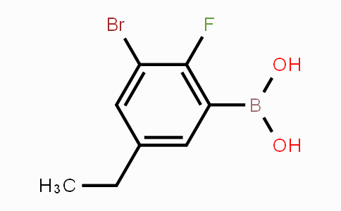 CAS No. 2121512-65-8, 3-Bromo-5-ethyl-2-fluorophenylboronic acid