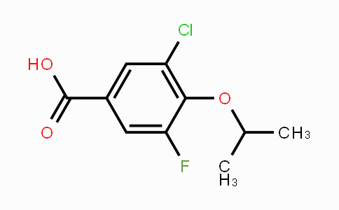 CAS No. 1272528-98-9, 3-Chloro-5-fluoro-4-(1-methylethoxy)-benzoic acid