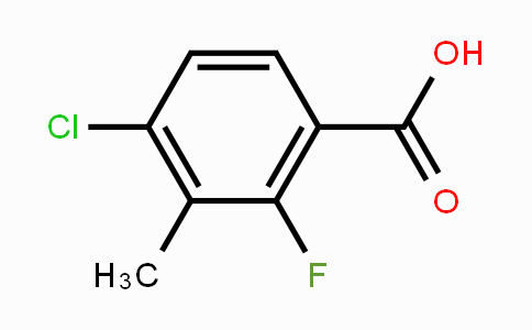 CAS No. 153556-55-9, 4-Chloro-2-fluoro-3-methylbenzoic acid