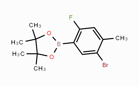 CAS No. 1111096-03-7, 2-(5-Bromo-2-fluoro-4-methylphenyl)-4,4,5,5-tetramethyl-1,3,2-dioxaborolane
