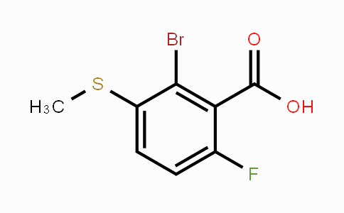 CAS No. 1824583-55-2, 2-Bromo-6-fluoro-3-(methylsulfanyl)benzoic acid