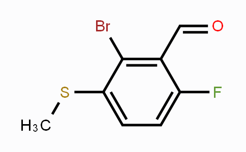 CAS No. 1879026-24-0, 2-Bromo-6-fluoro-3-(methylthio)benzaldehyde