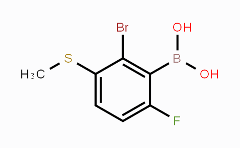 CAS No. 2121512-48-7, 2-Bromo-6-fluoro-3-(methylthio)phenylboronic acid