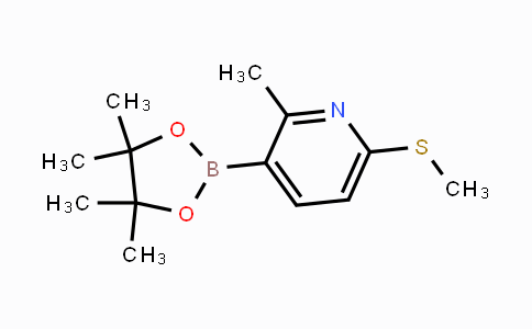 CAS No. 1420296-82-7, 2-Methyl-6-(methylthio)-3-(4,4,5,5-tetramethyl-1,3,2-dioxaborolan-2-yl)pyridine