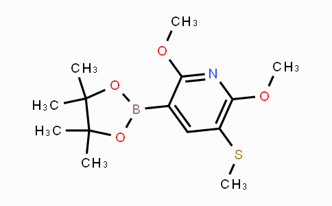 CAS No. 2121513-29-7, 2,6-Dimethoxy-5-(methylthio)pyridine-3-boronic acid pinacol ester