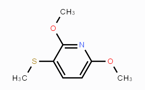 CAS No. 1826110-21-7, 2,6-Dimethoxy-3-(methylsulfanyl)pyridine