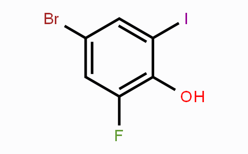 CAS No. 1228093-50-2, 4-Bromo-2-fluoro-6-iodophenol