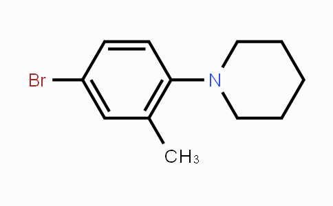 CAS No. 1020180-19-1, 1-(4-Bromo-2-methylphenyl)piperidine
