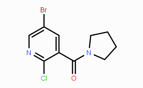 CAS No. 1249608-32-9, 5-Bromo-2-chloro-3-(pyrrolidine-1-carbonyl)pyridine