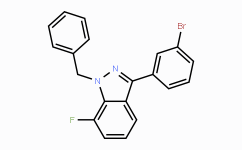 CAS No. 1809158-08-4, 1-Benzyl-7-fluoro-3-(3-bromophenyl)-1H-indazole