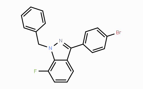 CAS No. 1809161-44-1, 1-Benzyl-7-fluoro-3-(4-bromophenyl)-1H-indazole