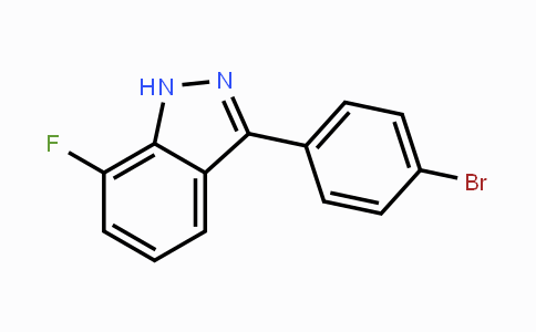 CAS No. 1809161-60-1, 7-Fluoro-3-(4-bromophenyl)-1H-indazole