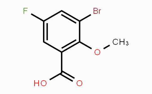 CAS No. 1254340-71-0, 3-Bromo-5-fluoro-2-methoxybenzoic acid