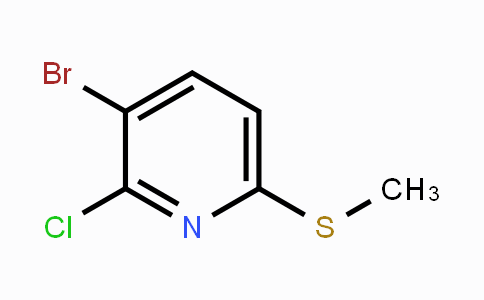 CAS No. 1809158-14-2, 3-Bromo-2-chloro-6-(methylthio)pyridine