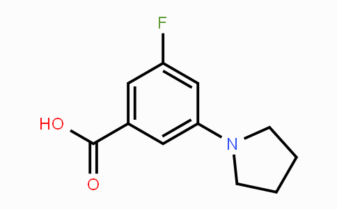 CAS No. 874133-18-3, 3-Fluoro-5-pyrrolidin-1-ylbenzoic acid