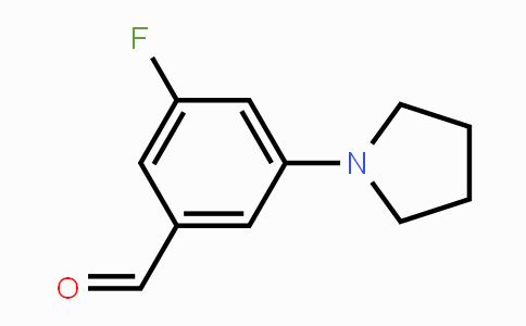 CAS No. 1692606-40-8, 5-Fluoro-3-pyrrolidin-1-ylbenzaldehyde