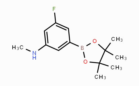 CAS No. 2121512-12-5, 3-Fluoro-N-methyl-5-(4,4,5,5-tetramethyl-1,3,2-dioxaborolan-2-yl)aniline