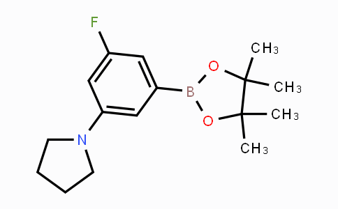 CAS No. 1415928-84-5, 3-Fluoro-5-(pyrrolidino)phenylboronic acid pinacol ester