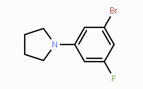 CAS No. 1199773-24-4, 1-Bromo-3-fluoro-5-pyrrolidinobenzene