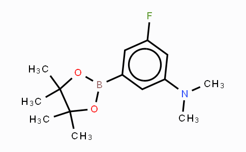 CAS No. 1129542-03-5, 3-Ffluoro-N,N-dimethyl-5-(4,4,5,5-tetramethyl-1,3,2-dioxaborolan-2-yl)aniline