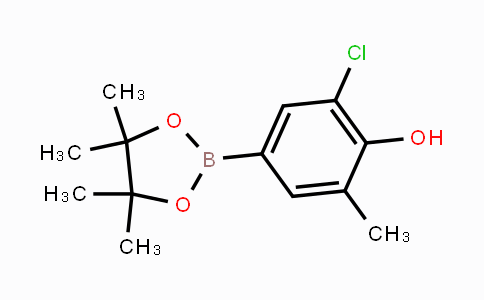 CAS No. 1294518-25-4, 2-Chloro-6-methyl-4-(4,4,5,5-tetramethyl-1,3,2-dioxaborolan-2-yl)phenol