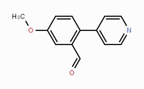 CAS No. 1214364-81-4, 5-Methoxy-2-(pyridin-4-yl)benzaldehyde