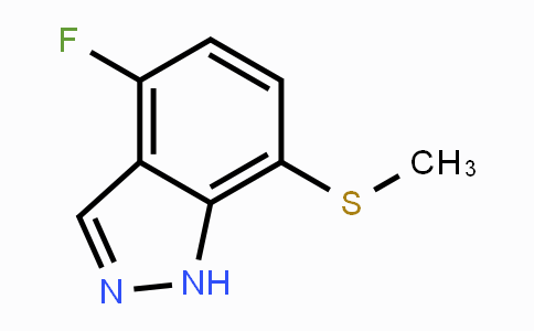 CAS No. 1428234-83-6, 4-Fluoro-7-(methylthio)-1H-indazole