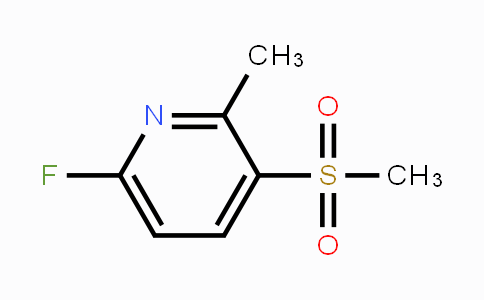 CAS No. 1037764-87-6, 6-Fluoro-2-methyl-3-(methylsulfonyl)pyridine