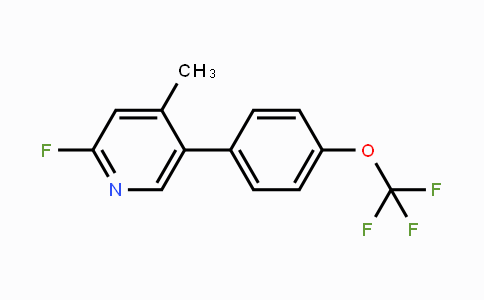 CAS No. 1261654-57-2, 2-Fluoro-4-methyl-5-(4-(trifluoromethoxy)phenyl)pyridine