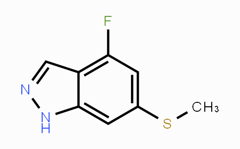 CAS No. 1428234-74-5, 4-Fluoro-6-(methylthio)-1H-indazole