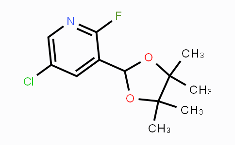 CAS No. 1383446-21-6, 5-chloro-2-fluoro-3-(4,4,5,5-tetramethyl-1,3-dioxolan-2-yl)pyridine