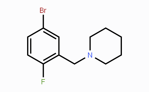 CAS No. 1345471-85-3, 4-Bromo-1-fluoro-2-(piperidinomethyl)benzene