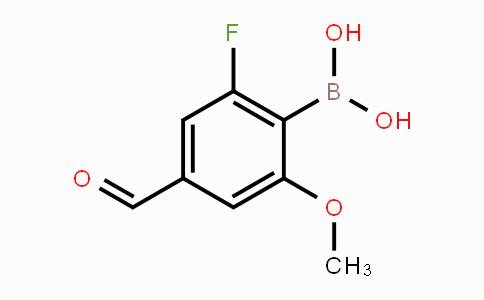CAS No. 1451392-10-1, 2-Fluoro-4-formyl-6-methoxyphenylboronic acid