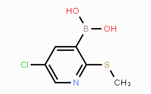 CAS No. 1451392-63-4, 5-Chloro-2-(methylsulfanyl)pyridine-3-boronic acid