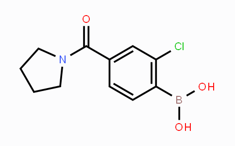 CAS No. 1449131-93-4, 2-Chloro-4-(1-pyrrolidinylcarbonyl)phenylboronic acid