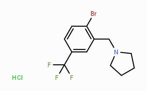 CAS No. 1394291-33-8, 1-[[2-Bromo-5-(trifluoromethyl)phenyl]methyl]-pyrrolidine hydrochloride