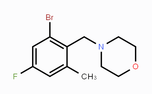 CAS No. 1394291-38-3, 4-(2-Bromo-4-fluoro-6-methylbenzyl)morpholine