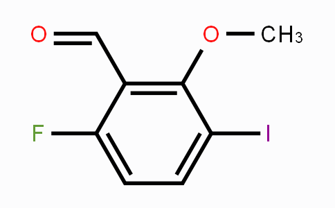CAS No. 1394291-39-4, 6-Fluoro-3-iodo-2-methoxybenzaldehyde