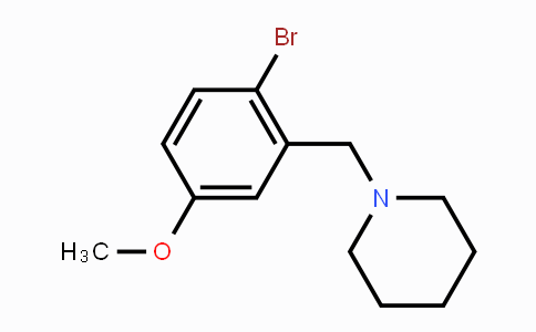 CAS No. 1394291-60-1, 1-[(2-Bromo-5-methoxyphenyl)methyl]piperidine