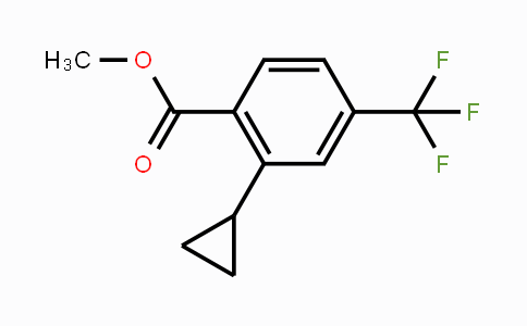 CAS No. 1360885-06-8, 2-Cyclopropyl-4-trifluoromethylbenzoic acid methyl ester